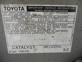 2007 TOYOTA TACOMA SR5 SILVER XTRA CAB 4.0L AT 4WD Z18349